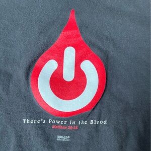 Power in the Blood Graphic T-Shirt, Size Large
